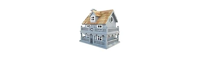 Wooden Cottage Bird House with Removable Back for Easy Cleaning and Outdoor Use