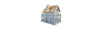 Wooden Cottage Bird House with Removable Back for Easy Cleaning and Outdoor Use