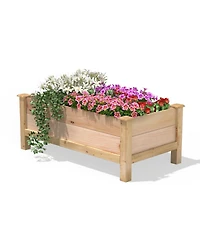 Farmhouse 24-in x 48-in x 19-in Cedar Elevated Victory Garden Bed