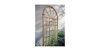 Outdoor Vinyl Lattice Garden Trellis with Arched Top