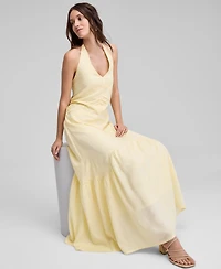 And Now This Women's Pintuck-Pleat Halter Maxi Dress, Exclusively at Macy's