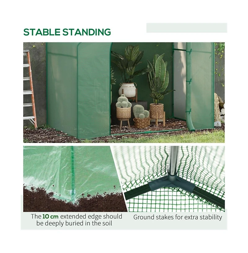 Mini Walk-In Greenhouse, Spacious Garden Structure for Easy Plant Care and Growth