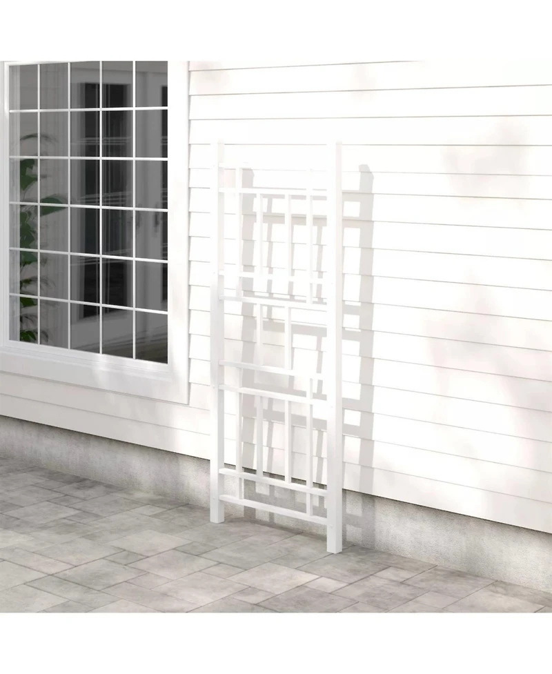 Vinyl Outdoor Garden Trellis for Climbing Plants and Elegant Decor