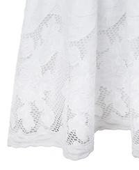 Rare Editions Big Girls Embroidered Lace Effect Maxi Dress
