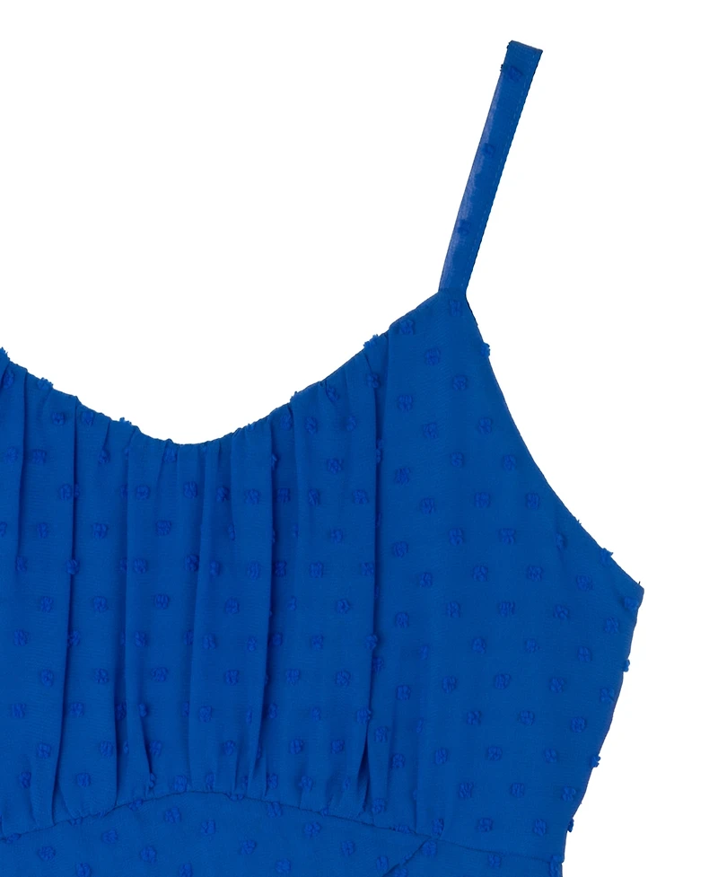 Rare Editions Big Girls Clip-Dot Romper