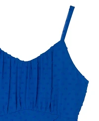 Rare Editions Big Girls Clip-Dot Romper