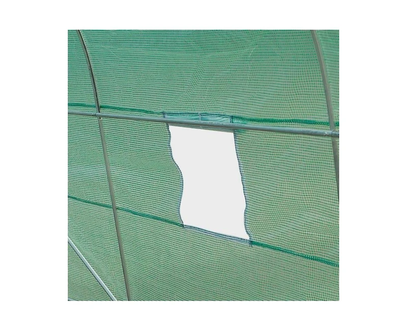 Greenhouse with Green Pe Cover - Durable Outdoor Plant Growing Shelter