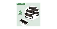3 Tier Patio Raised Garden Bed Planter Boxes Herbs Flowers Vegetables