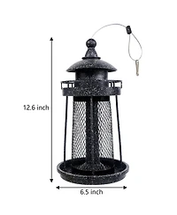 Twinkle Star Hanging Wild Bird Feeder Panorama Gazebo Lighthouse Design