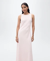 Mango Women's Open Back Satin Dress