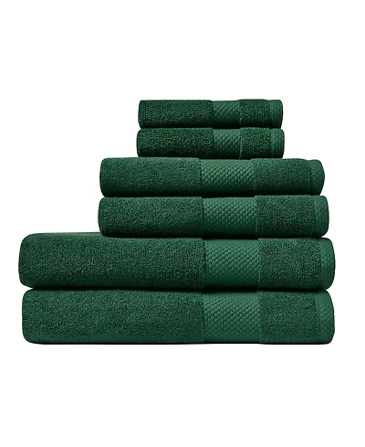 Lacoste Home Heritage Anti-Microbial Supima Cotton 6 Piece Bath Towel Set