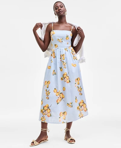On 34th Women's Printed Cutout-Back Midi Dress, Exclusively at Macy's