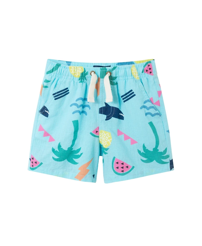 Andy & Evan Toddler Boys Toddler/Child Beach Print Buttondown Set