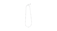 White Rhodium Open Cz Clover Station Long Necklace