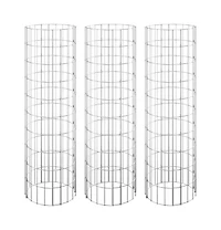 Circular Gabion Raised Beds 3 pcs Galvanized Steel 11.8"x39.4"