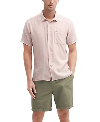 Barbour Men's Deerpark Linen Short Sleeve Striped Button-Front Shirt