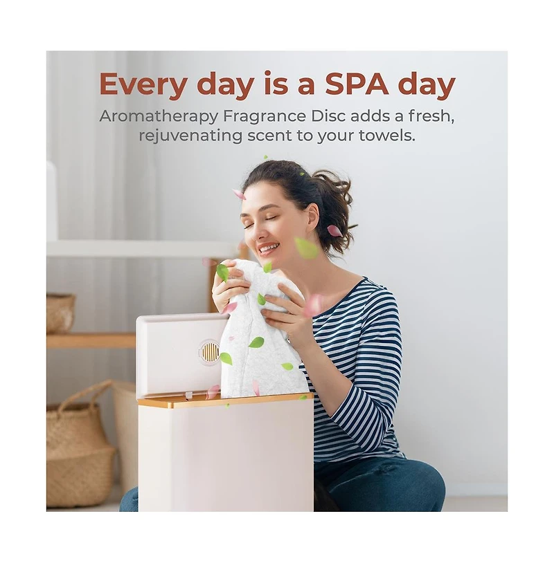 SereneLife Rectangular Towel Warmer Bucket, Large Capacity Single Touch Towel & Blanket Warmer