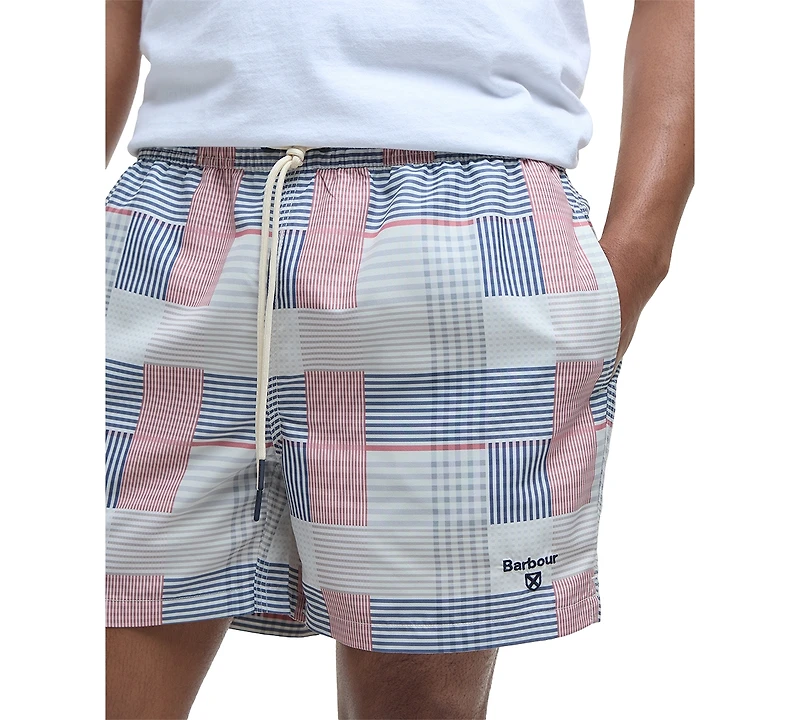 Barbour Men's Oakshore Patchwork 5" Swim Shorts