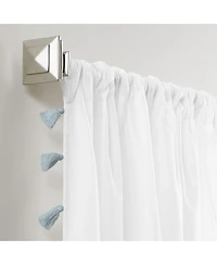 Elrene Home Fashions Bianca Semi-Sheer Window Curtain with Tassels