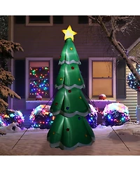 9.5' Self-Inflating Towering Christmas Tree Inflatable Pre-Lit Yard Decoration with Fan Blower and Led Lights