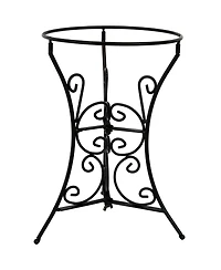 Indoor/Outdoor Decorative Steel Scroll Gazing Ball Stand for 10" or 12" Outdoor Garden Globes - 11" H