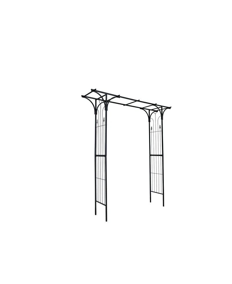 Streamdale Metal Garden Arch Garden Arbor Trellis Climbing Plants Support Arch Outdoor Arch Wedding Arch Party Events Archway Black