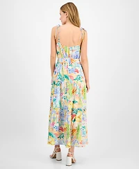 julia jordan Women's Straight-Neck Sleeveless Printed Dress