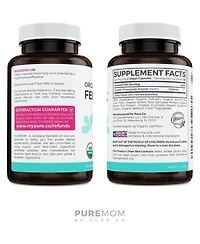 Pure Co Fenugreek Capsules, Herbal Lactation Support, Pure Mom, 60ct