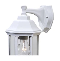 Adjustable Swing Arm Wall Light with Clear Glass Shade for Home Decor