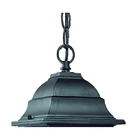 Distressed White Beveled Glass Outdoor Hanging Light