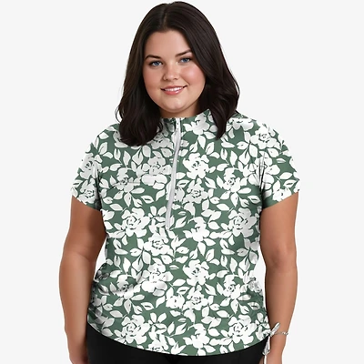 Calypsa Plus Half-Zip Adele Swim Top