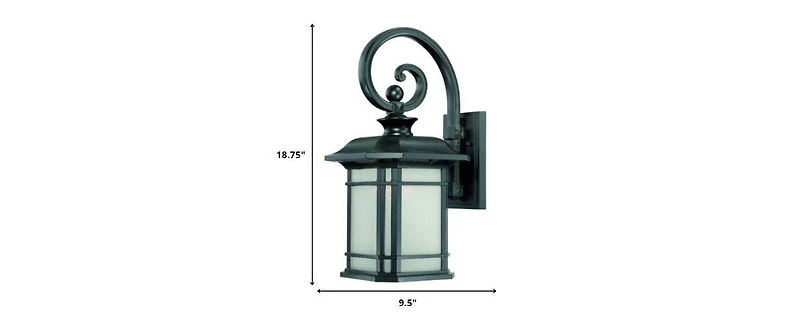 Classic Frosted Linen Glass Lantern Wall Lamp for Living Room or Garden