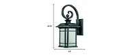 Classic Frosted Linen Glass Lantern Wall Lamp for Living Room or Garden
