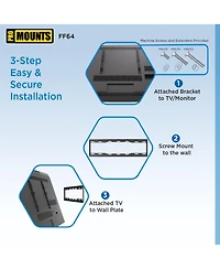 ProMounts Flat Tv Wall Mount for TVs 42"