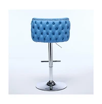 Set of 2 Swivel Bar Stools with Adjustable Height, Pu Leather Upholstered Seat, Tufted High Back, and Chrome Base for Kitchen Island, Home, and Pub-Th