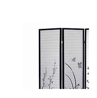 Naturistic Print 3-Panel Room Divider for Stylish Home Partitioning