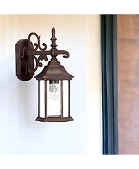Domed Hanging Glass Lantern Wall Light for Entryway Patio or Hallway