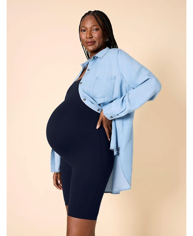 Women's Sleeveless Active Short Maternity Unitard - Motherhood