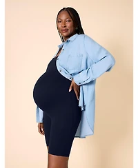 Women's Sleeveless Active Short Maternity Unitard - Motherhood