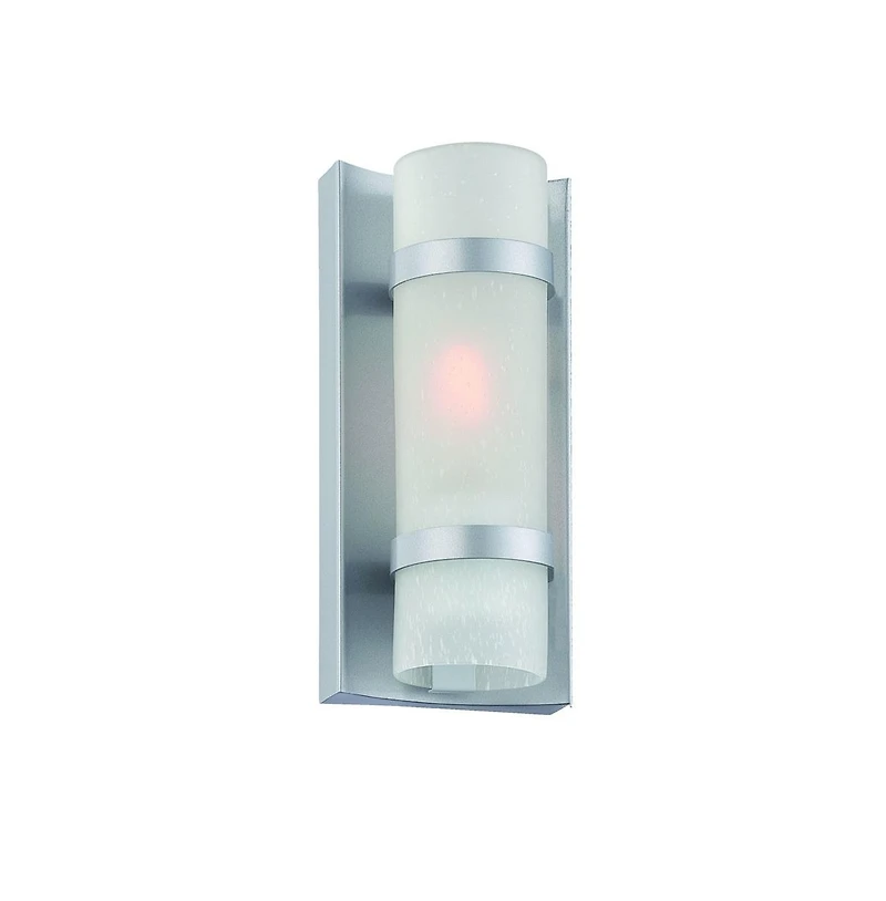 Bronze and White Glass Wall Sconce