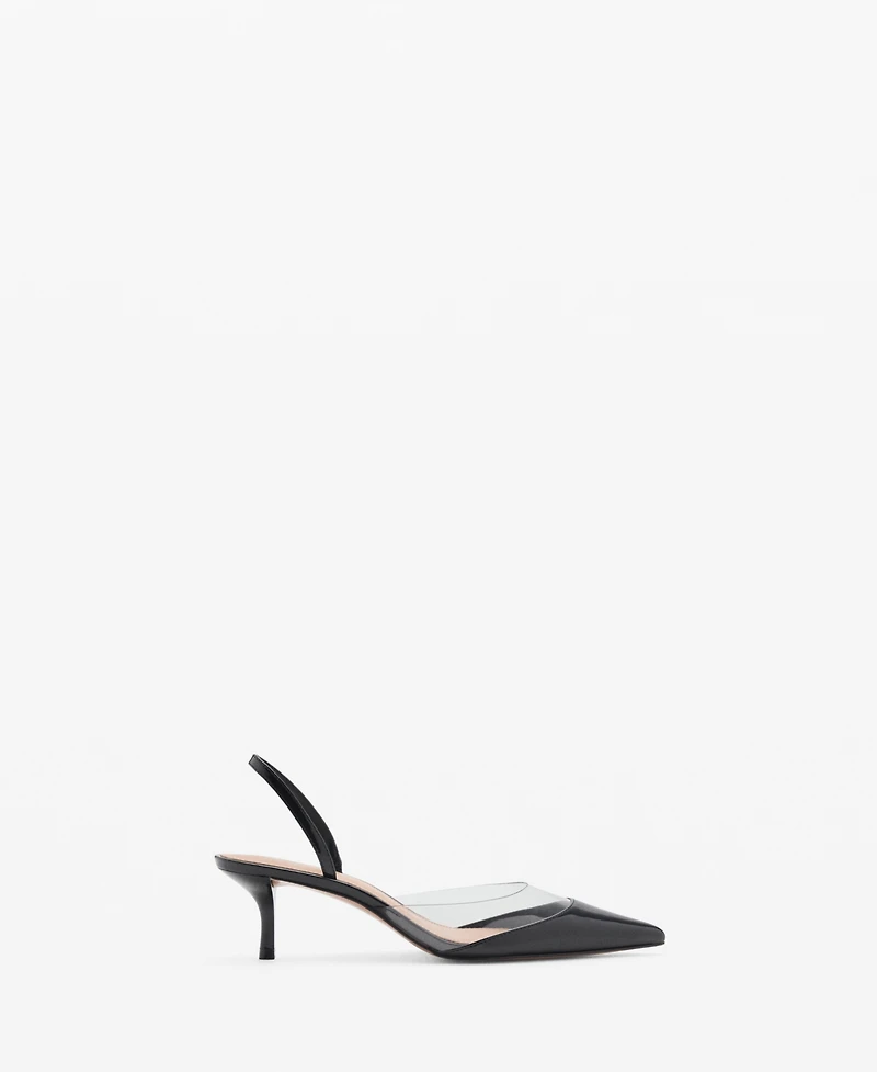 Mango Women's Vinyl Panel Heeled Shoes