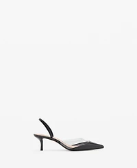 Mango Women's Vinyl Panel Heeled Shoes