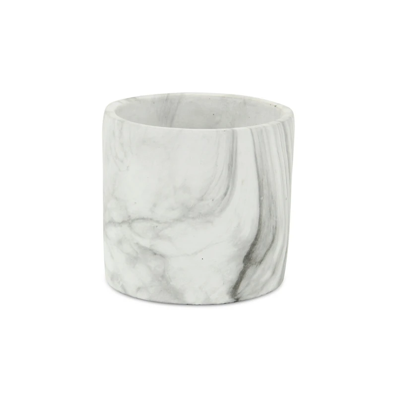 Ceramic Round Planter with Marbleized Finish – Versatile Pot for Home & Garden