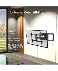 ProMounts Premium Articulating/Full Motion Tv Wall Mount for 37" to 100" Screens up to 150 lbs.