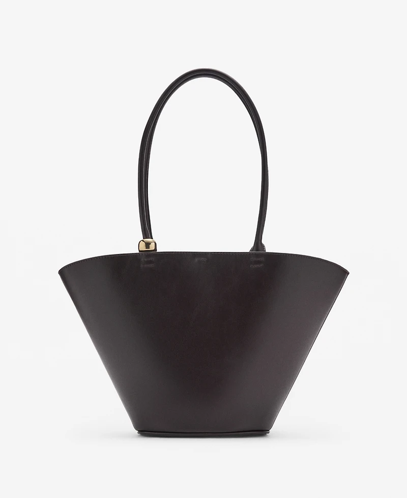 Mango Women's Metallic Detail Shopper Bag