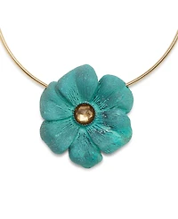 Robert Lee Morris Soho Faux Stone Patina Flora Wire Necklace