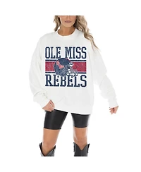 Gameday Couture Women's White Ole Miss Rebels Fair Catch Pullover Sweatshirt