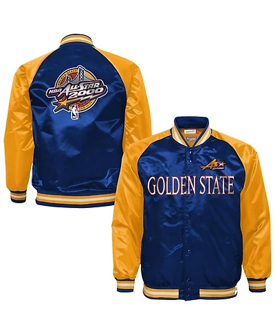 Mitchell & Ness Big Boys and Girls Navy 2000 Nba All-Star Game Satin Lightweight Raglan Full-Snap Jacket