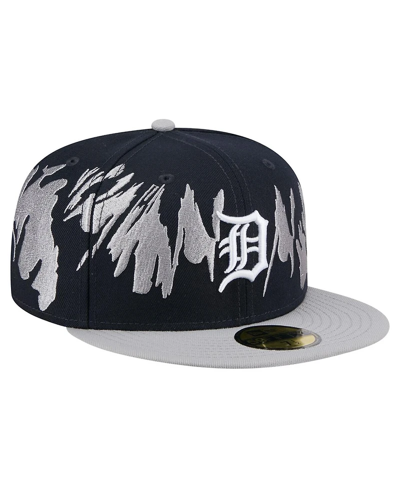 New Era Men's Navy/Gray Detroit Tigers Retro Pattern 59FIFTY Fitted Hat