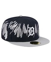 New Era Men's Navy/Gray Detroit Tigers Retro Pattern 59FIFTY Fitted Hat